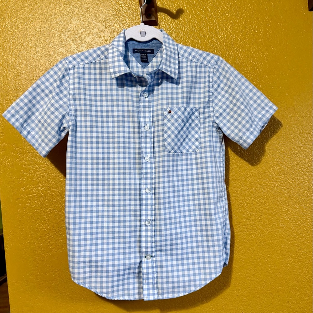 Tommy Hilfiger Light Blue Gingham boys Shirt